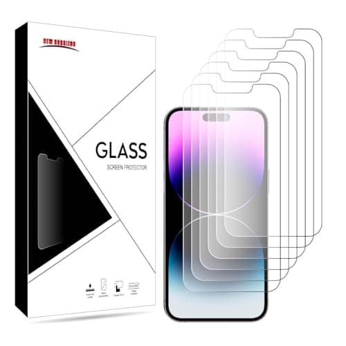 Image of New Horrizon [6-Pack Screen Protector for iPhone 14, iPhone 13 & iPhone 13 Pro (6.1-Inch), Tempered Glass Film, Anti-Scratch, Anti-Shatter, Lifetime Support (iPhone 14/13/ 13 Pro)