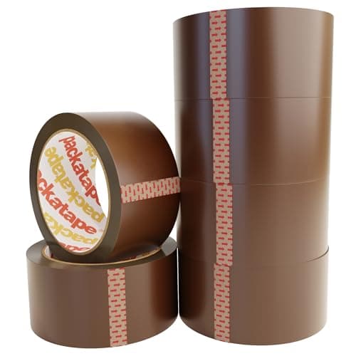 Image of Packatape - 6 Rolls Per Pack 48MM x 66M Brown Packaging Tape for Parcels and Boxes. This 6 rolls pack of Heavy Duty Brown Packing Tape Provides a Strong, Secure and Sticky Seal for your Boxes