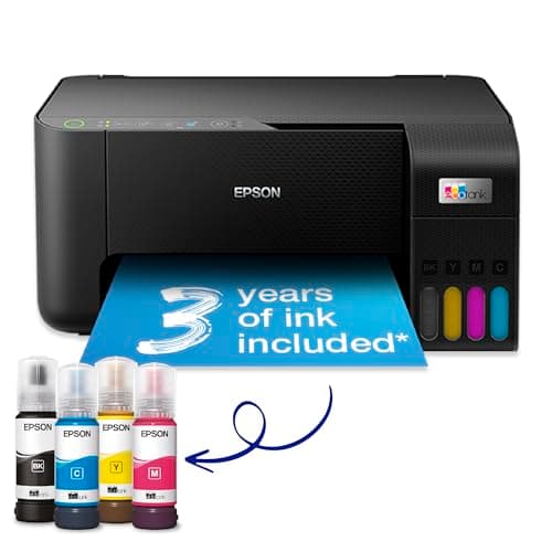 Image of Epson EcoTank ET-2810 A4 Multifunction Wi-Fi Ink Tank Printer, With Up To 3 Years Of Ink Included