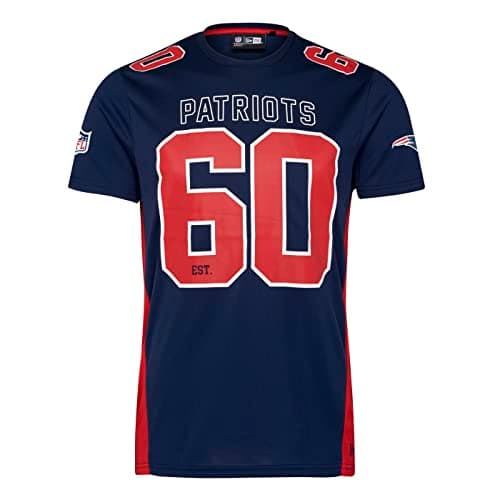 Image of New Era New England Patriots NFL Established Number Mesh Tee Blue T-Shirt