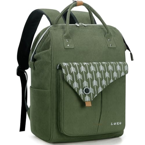 Image of Lekesky Laptop Backpack Women 15.6 Inch laptop Rucksack Bag, Ladies Backpack for Travel, Work, College, Green