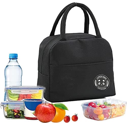 Image of JEOPKO Insulated Lunch Bags for Women, Men & Kids - Leak-Proof Lunch Organizer for Work, School, Picnic - Adults (Full Black)