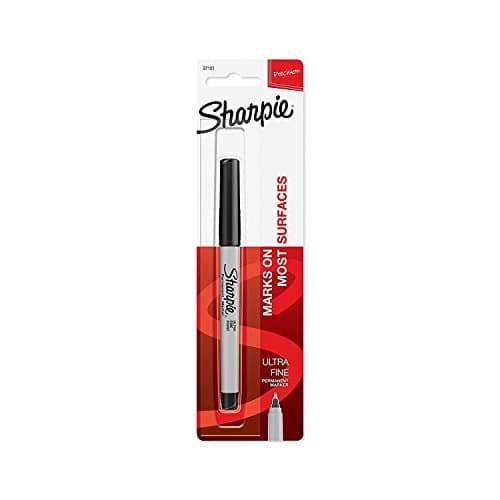 Image of Sharpie Permanent Marker, Ultra Fine Point, Black, 2 Count