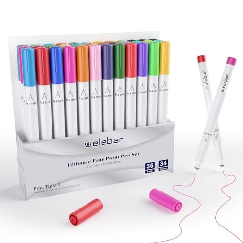 Image of Welebar 0.4 Tip Fine Point Pens for Cricut Joy/Joy Xtra, 36 Assorted Ultimate Fine Point Pens for Writing Drawing