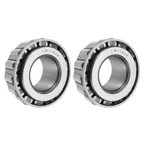 Image of sourcing map 2pcs LM11949 Tapered Roller Bearing Cone, 19mm Bore x 39mm OD x 16.5mm Thick, Chrome Steel Taper Bearing, ABEC-3