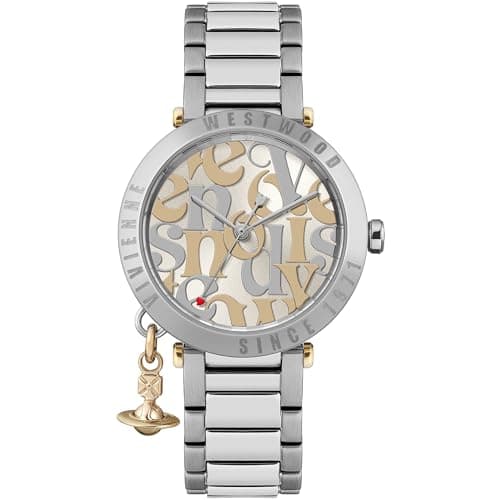 Image of Vivienne Westwood Orb Logomania 32mm Ladies Quartz Watch with Silver Dial and Silver Stainless Steel Bracelet