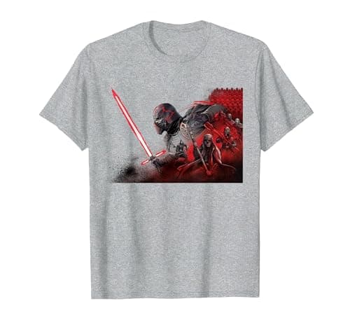 Image of Star Wars Rise of Skywalker Kylo Knights of Ren T-Shirt, Men, Heather Grey, X-Large