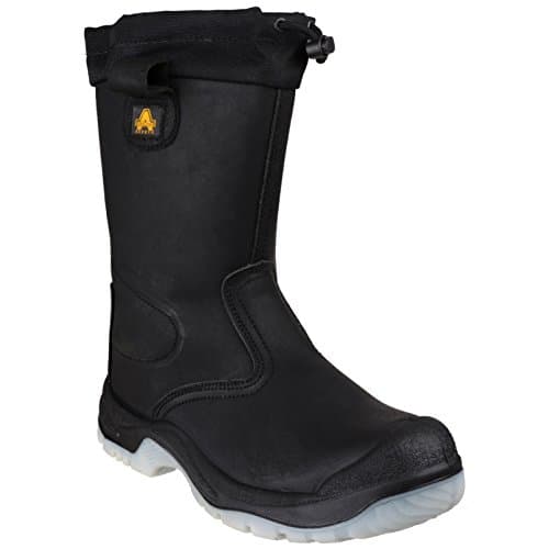 Image of Amblers Safety Unisex FS209 Water Resistant Pull On Safety Rigger Boot/Riggers Safety,Black, Size UK 9