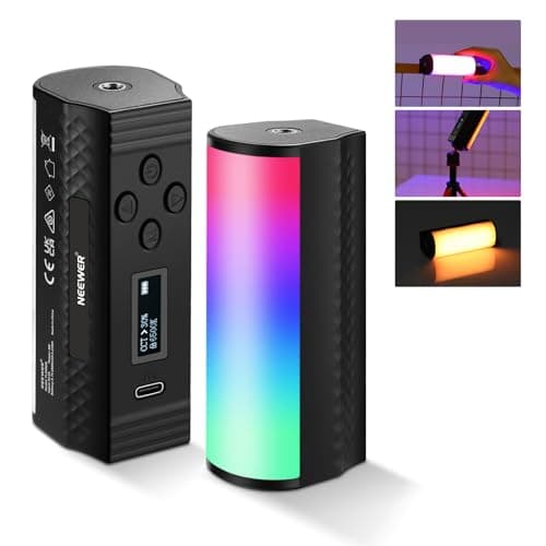 Image of NEEWER Magnetic Handheld Light Wand, 360° Full RGB Mini LED Video Light Stick, 2500mAh Rechargeable Battery, 2500-8500K Dimmable Camera Tube Light for Studio Photography TikTok YouTube Vlog, TL96RGB