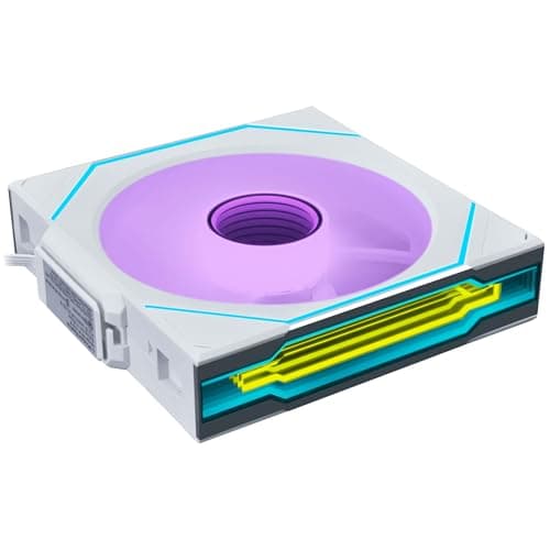 Image of Lian Li UNI FAN SL-INF WIRELESS 120mm White | Reverse Blade Design – PWM Case Fan, ARGB Lighting & Infinity Mirror, Interlocking Design, Reversed Airflow, Quiet Operation