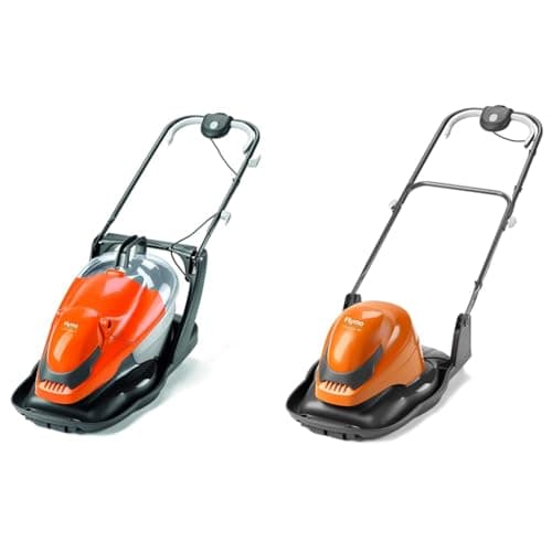 Image of Flymo EasiGlide Plus 360V Hover Collect Lawn Mower - 1800W Motor, 36cm Cutting Width, 26 Litre Grass & SimpliGlide 360 Hover Lawn Mower - 1800W Motor, 36cm Cutting Width, Folds Flat, 10m Cable Length