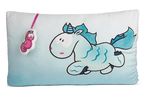 Image of NICI Cuddly Cushion Unicorn Aquario 43 x 25cm - Fluffy Cuddly Unicorn Pillow for Girls, Boys & Babies - Rectangular Stuffed Animal Cushion - 49712