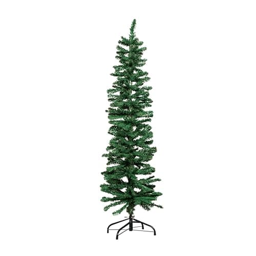Image of Samuel ALEXANDER 5ft (1.5m) Green Artificial Pencil Christmas Tree With Green Metal Stand and 236 Tips
