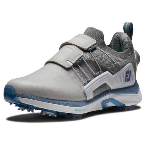 Image of FootJoy Women's Hyperflex Boa Golf Shoe, Grey/White/Blue, 5 UK