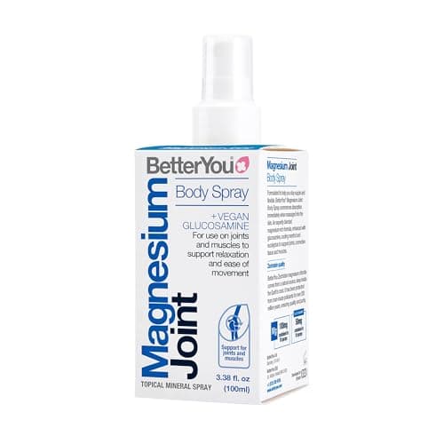 Image of BetterYou Magnesium Joint Body Spray, Magnesium Chloride and Glucosamine, Effective Support for Joints and Muscles, Supports Relaxation, 100ml Magnesum Oil Supplement