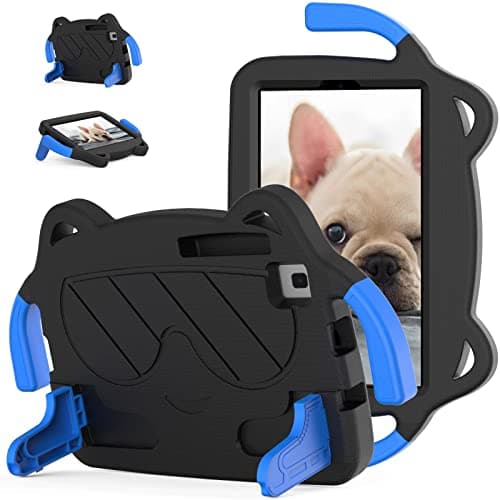Image of ORGCIUFB Kids Case For Huawei MediaPad M3 Lite 8inch Case Shockproof Handle Stand Protective Case Lightweight EVA Case MediaPad M3 Lite 8inch Cute Case(Black+blue)
