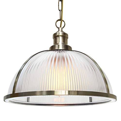 Image of Long Life Lamp Company Antique Brass Vintage Pendant Light Industrial Retro Glass Ceiling Light Shade Factory Classic M0118