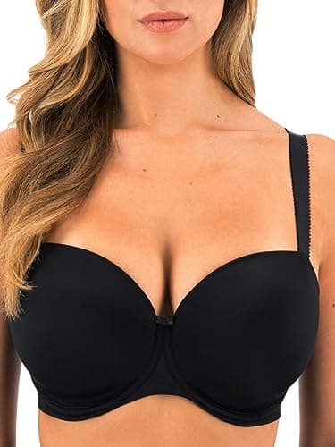 Image of Fantasie Women's Smoothease Underwire Molded T-Shirt Bra, Black, 38FF US
