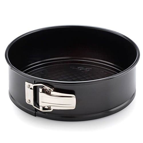 Image of Prestige Inspire 21cm Springform Cake Tins for Baking - Non Stick Round 8 Inch Cake Tin, Freezer & Dishwasher Safe, Heavy Gauge Carbon Steel Bakeware, Black, 21 x 7cm