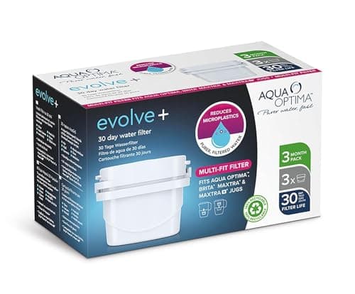 Image of Aqua Optima EPS311 Evolve+ 30 Day Water Filter Cartridge, White, 3 Pack (3 Months Supply) - Old Version