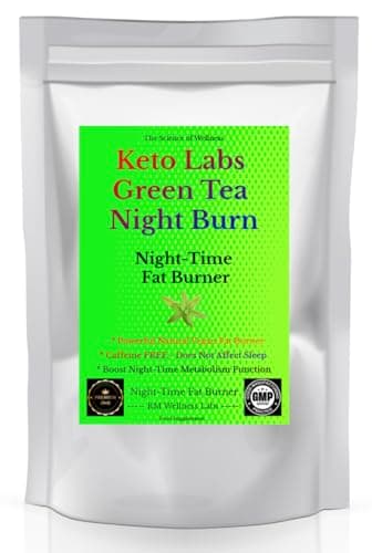 Image of Science Backed Night Time Fat Burner & Appetite Suppressant - Keto Labs Green Tea Night Burn - Metabolism Booster for Weight Loss - Sleep-Friendly Formula - Vegan, Halal & Kosher - 30 Pack