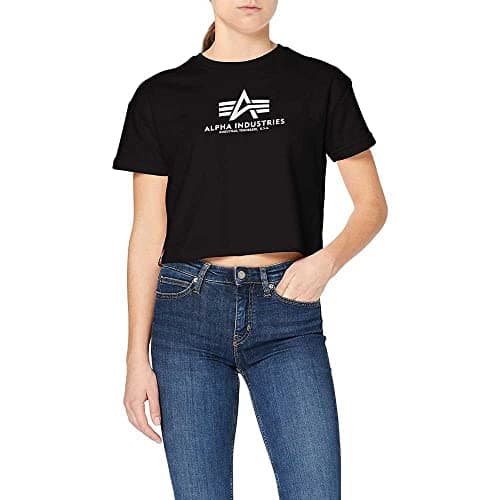 Image of Alpha Industries Basic Boxy T T-Shirt for Ladies Black