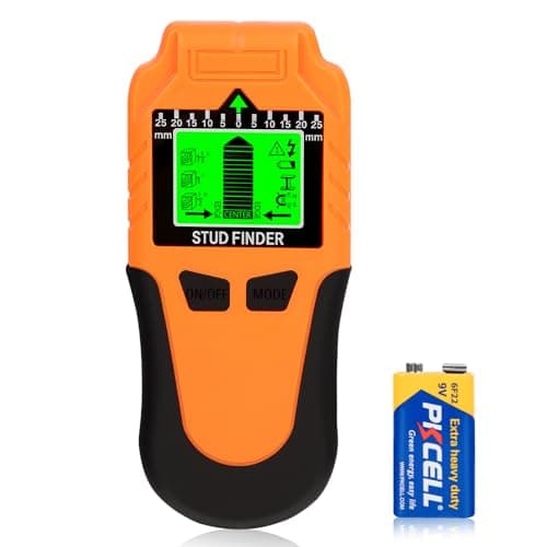 Image of Stud Finder Wall Scanner 6 in 1 – Upgraded Stud Detector with LCD Display & Audio Alarm, Accurate Wall Sensor for Wood, Metal, AC Live Wire, Joist, Pipe & Cable Detection