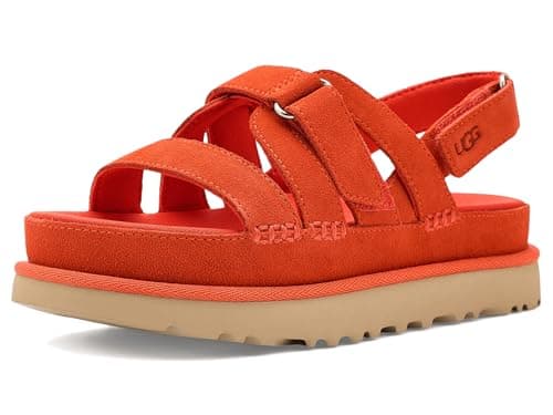 Image of UGG Women's Goldenstar Gleam Sandal, Red Pepper, 6
