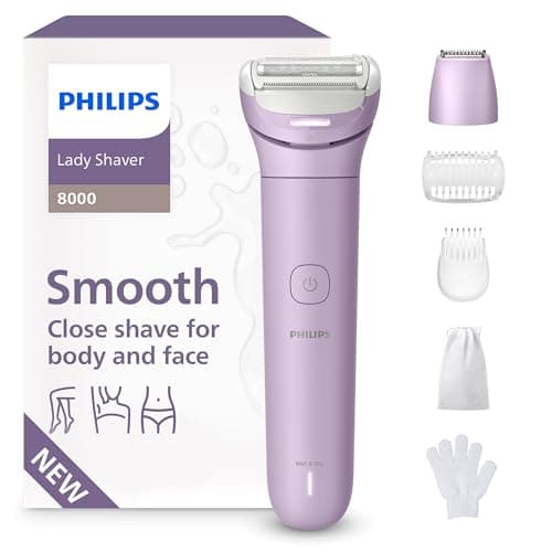 Image of Philips Lady Shaver Series 8000 - Cordless, Wet & Dry Electric Shaver, 3-Blade Shaving System, Flexible Shaving Head, LED Light, for Legs, Body & Bikini, 100 Mins. Runtime, Model BRL149/00