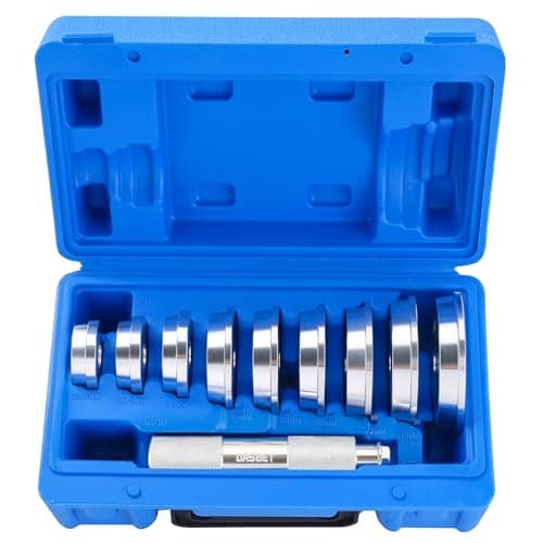 Image of DASBET Bearing Press Driver Kit 10PCS Axle Bushing Bearing Race & Seal Install Driver Master Wheel Bearing Removal Kit Bearing Race and Seal Driver Set with Seal Driver and 9 Bearing Adapters