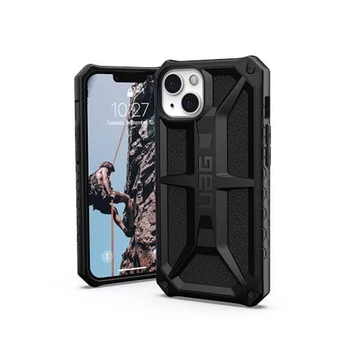 Image of URBAN ARMOR GEAR UAG Designed for iPhone 13 Case Black Rugged Lightweight Slim Shockproof Premium Monarch Protective Cover, [6.1 inch Screen]