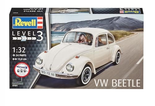 Image of Revell 77681 Starter Kit VW Beetle 1:32 Scale Unbuilt Plastic Model Kit with Accessories
