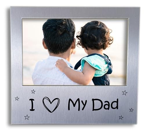 Image of I Love My Dad Photo Frame - Gift For Dad - Daddy Gift Idea - Birthday Present for Daddy - 5 x 3.5 inch - Style 3