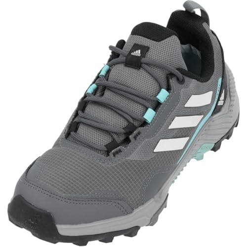 Image of adidas Women's Eastrail 2.0 RAIN.RDY Hiking Trainers, Grey Five/Dash Grey/Mint ton, 5 UK