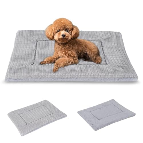 Image of BVAGSS Dog Bed Mat,Reversible Crate Pad, Memory Foam Beds, Soft Warm Pet Cushion for Small Medium Dogs, Washable Pet Sleeping Mattress Kennel Pad XH079 (60x45x4cm, Grey)