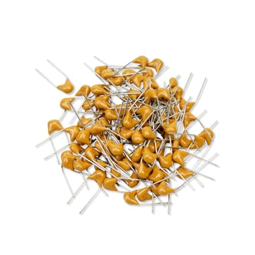 Image of Innfeeltech 100pcs 50V 1uF Monolithic Ceramic Capacitor Yellow Electronic Accessories for Computer and Telephone