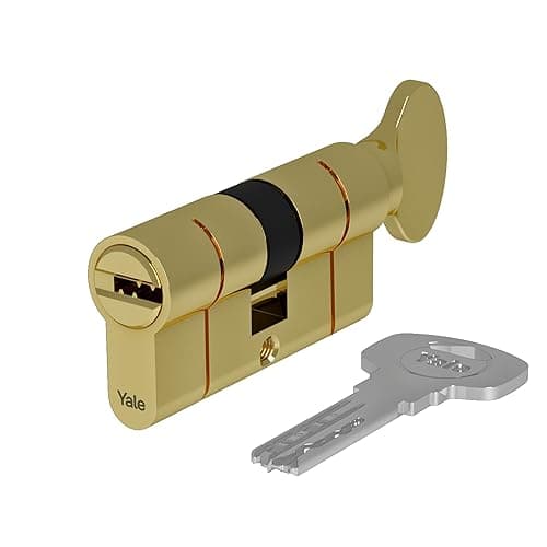 Image of Yale 2100 Series Euro Profile Cylinder (Patented) - Rotary Knob - 30/45 - CK - Polished Brass - Blister Quantity 1