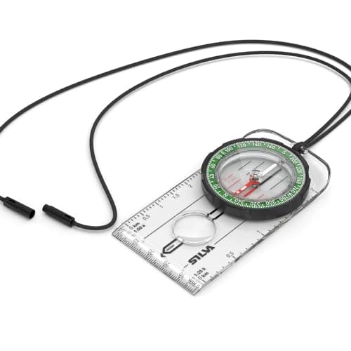 Image of Silva Compass Outdoor - Ranger Hiking Compass - Map Scales 1:25k & 1:50k - For Basic Outdoor Activities - Rotating Housing with Rubber Grip - For Hiking and Military
