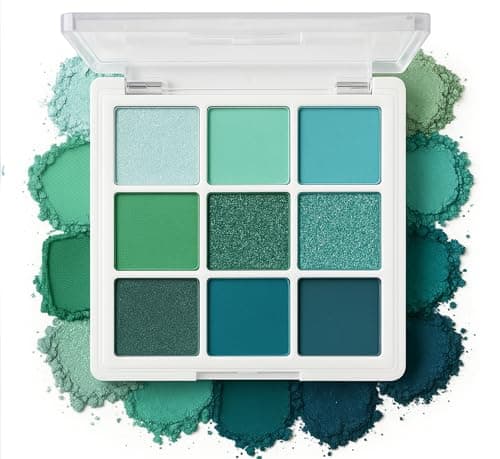 Image of Emerald Dream 9 Colors Green Eyeshadow Palette Makeup Set - Matte & Glitter Finish, High Blendable Smokey Eye Shadow Pallets for Women, Eye Makeup for Daily Party Looks (#302 Emerald Dream)
