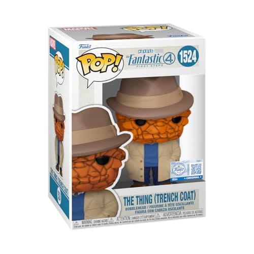 Image of Funko Pop! Marvel: Fantastic Four (2025) - The Thing (Trench Coat) - Amazon Exclusive - Collectable Vinyl Figure - Gift Idea - Official Merchandise - Toys for Kids & Adults - Movies Fans