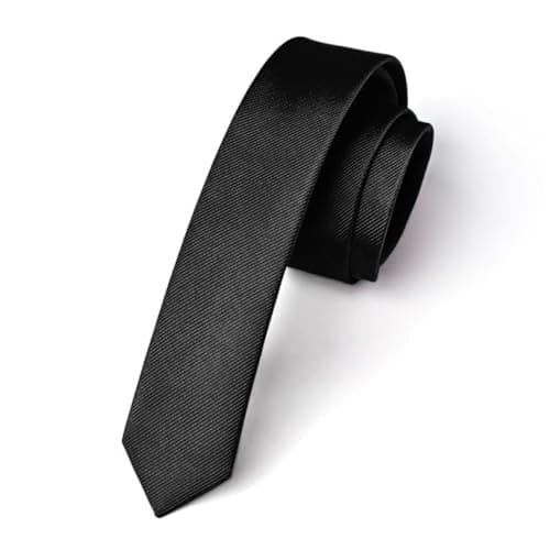 Image of RBOCOTT 1.58" Black Skinny Tie Mens Slim Necktie for Business and Wedding Party 4cm(31)