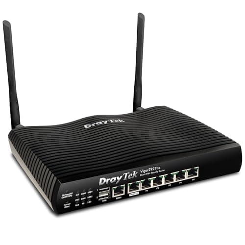 Image of DrayTek Vigor 2927AX Dual Wan Ethernet Firewall VPN Router, WiFi 6 Dual Band Wireless, 5+1 Gigabit LAN Ports, 50 VPN Tunnels, USB Port for 3g/4g Failover, Multi WAN Connectivity, Ideal For Business.