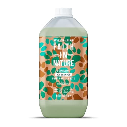Image of Faith In Nature Natural Coconut Dog Shampoo, Vegan & Cruelty Free,No SLS,Silicones or Parabens, Detangling, For Curly Coats, 5L Refill Pack