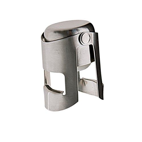 Image of BarCraft Champagne Stopper with Luxury Polished Finish, Stainless Steel, Silver