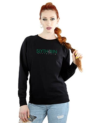 Image of Harry Potter Women's Slytherin Text Sweatshirt X-Large Black