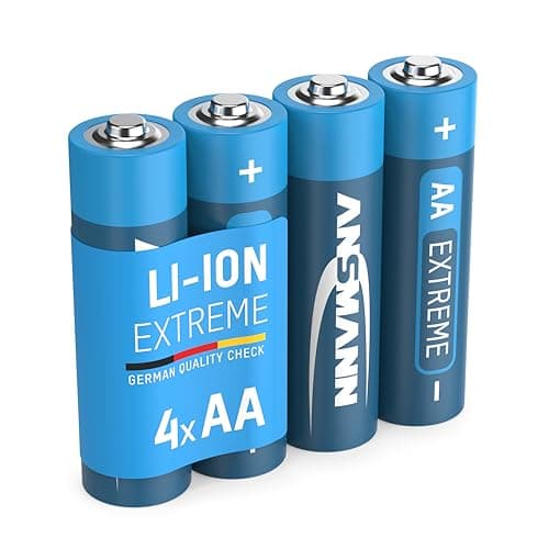 Image of ANSMANN AA Batteries [Pack of 4] Long Lasting High Capacity Disposable AA 1.5V Extreme Lithium Battery For Flashlight, Toys, Remote Controls - Lasts 4x Longer Than a Standard Alkaline Battery