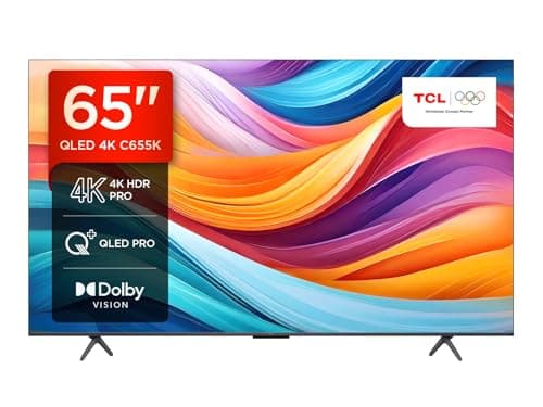 Image of TCL 65C655K 65-inch QLED Pro Television, 4K Ultra HD, HDR Pro, Smart TV Powered by Android TV (Dolby Vision & Atmos, Motion Clarity, Hands-Free Voice Control, Compatible with Google assistant & Alexa)