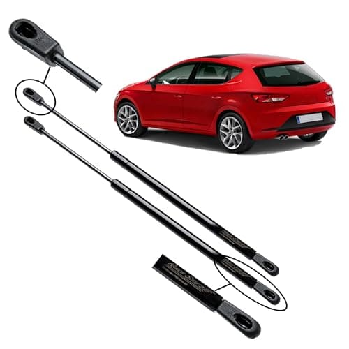 Image of Ramor Strutz 2x Tailgate Gas Struts Compatible with a Seat Leon Hatchback Mk3 5F, 5F1 2012-2020. Tailgate Gas Springs Replacement for 5F4827550A and others.