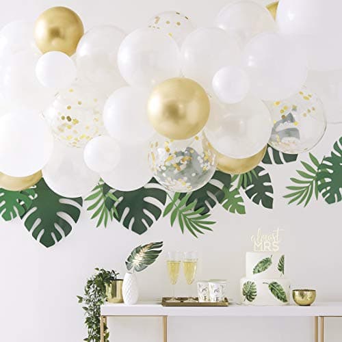 Image of Ginger Ray Gold Chrome Balloon Arch - Botanical Hen Party