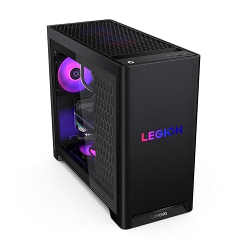 Image of Lenovo Legion Tower 5-2026 - Gaming Desktop - NVIDIA GeForce RTX 5070 - Ryzen 7 7800X3D - 32GB Memory - 1TB Storage - Windows 11 Home - Eclipse Black - Free 3 Months PC Game Pass